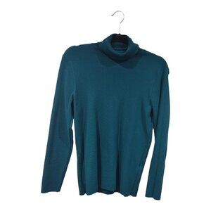 Chicos Teal Turtleneck Long Sleeve Size 1 (8/10)